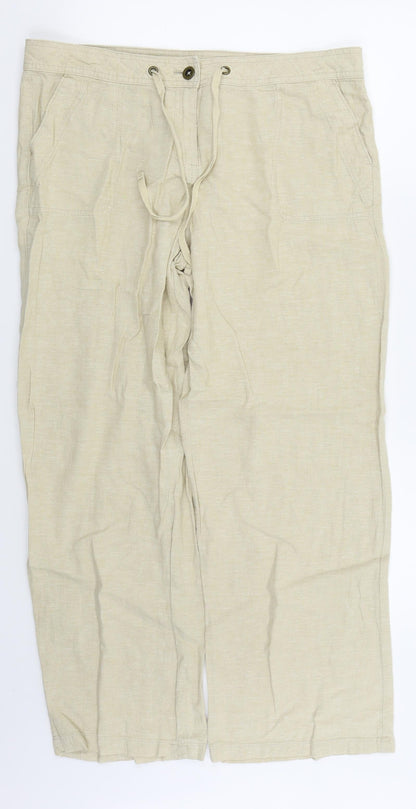 TU Womens Beige   Trousers  Size 14 L26 in