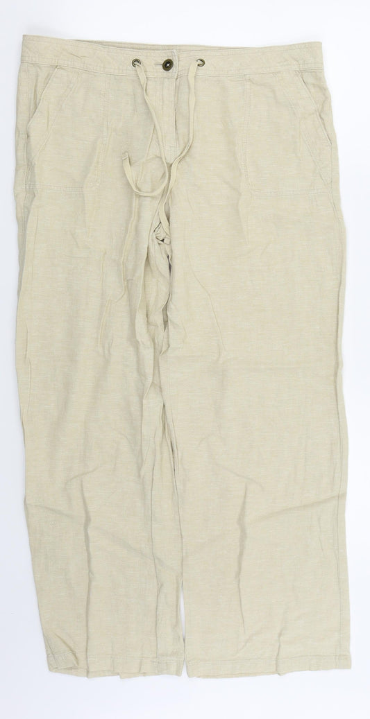 TU Womens Beige   Trousers  Size 14 L26 in