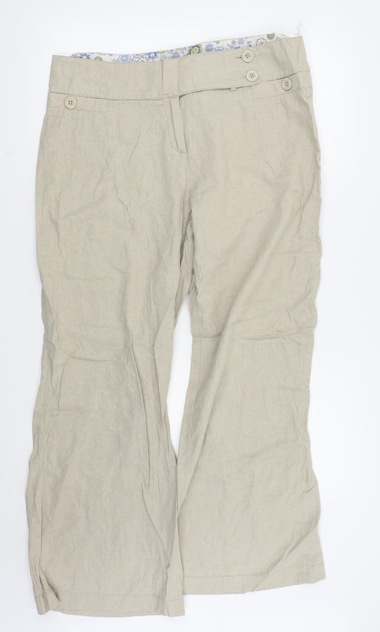 Evie Collection Womens Beige   Trousers  Size 16 L28 in