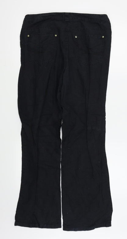 Giorgio Womens Black   Trousers  Size 16 L30 in