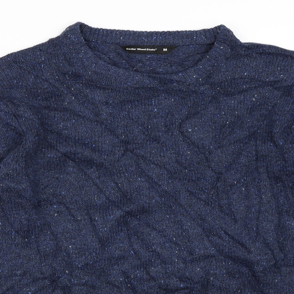 Cedar Wood State Mens Blue   Pullover Jumper Size M