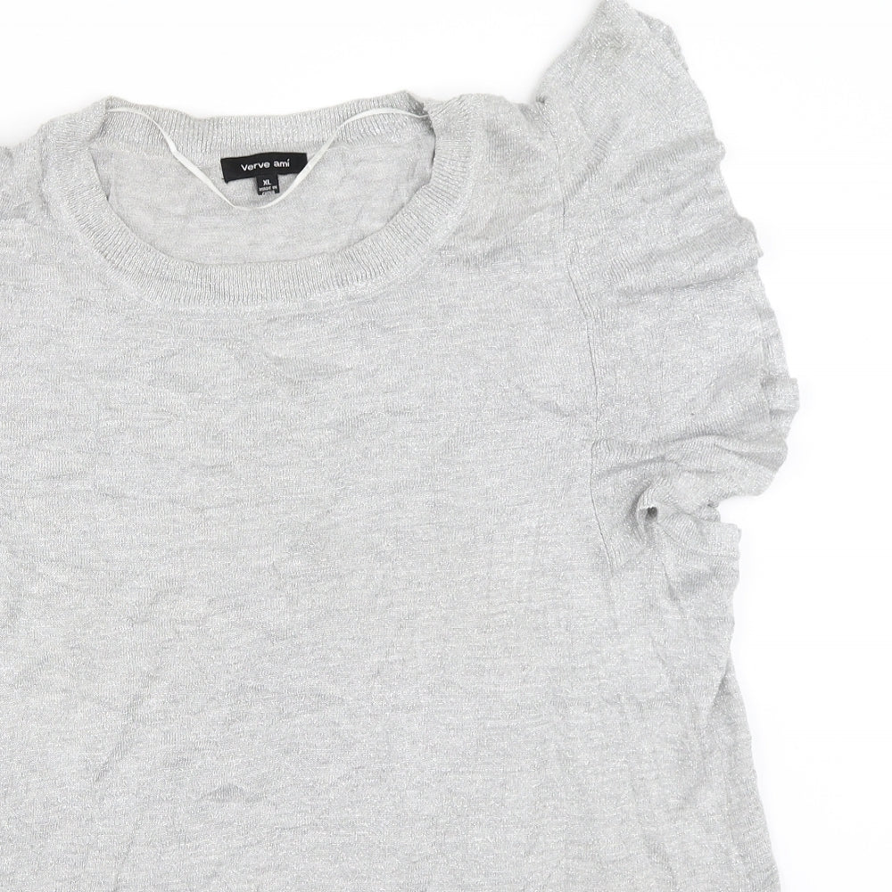 Verve Ami Womens Silver  Rayon Pullover Jumper Size XL