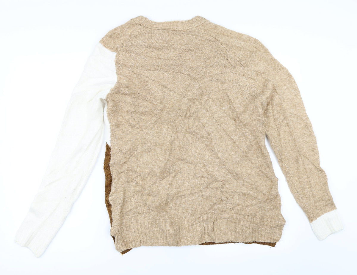 Marks & Spencer Womens Beige   Pullover Jumper Size S
