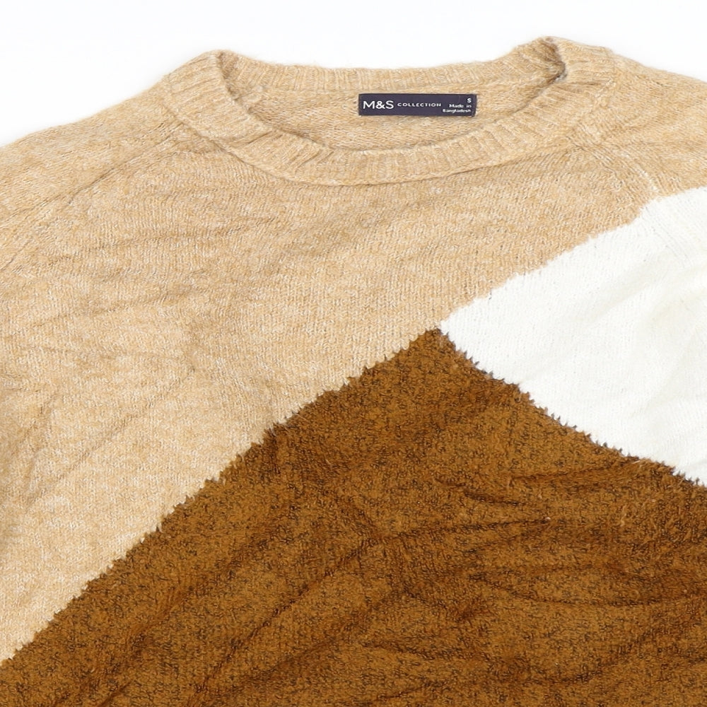 Marks & Spencer Womens Beige   Pullover Jumper Size S
