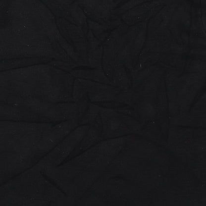 Womens UK Size S Zara Black Basic T-Shirt