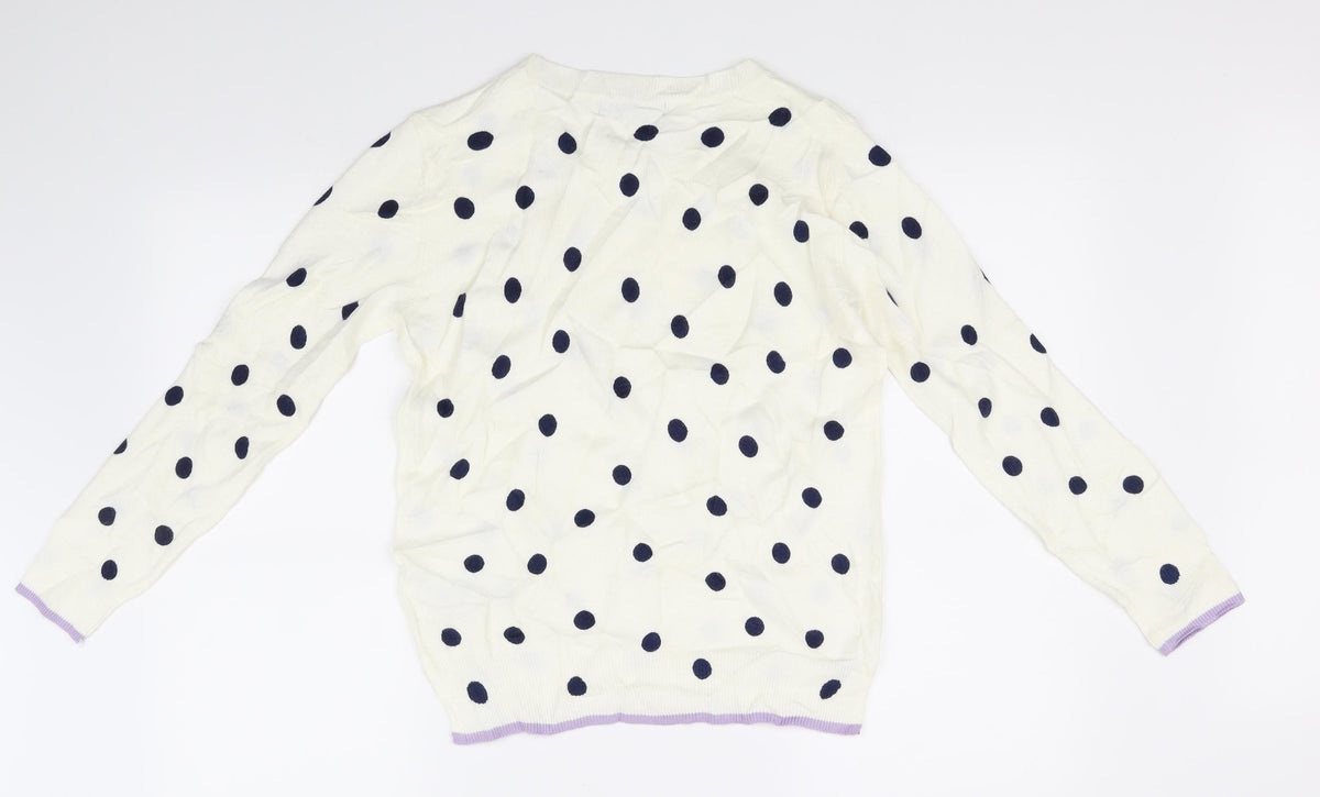 Marks & Spencer Collection Womens Yellow   Pullover Jumper Size 8  - spotted