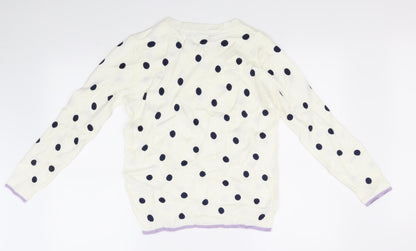 Marks & Spencer Collection Womens Yellow   Pullover Jumper Size 8  - spotted