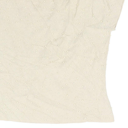 Womens UK Size 16 Alex & co Beige Basic T-Shirt