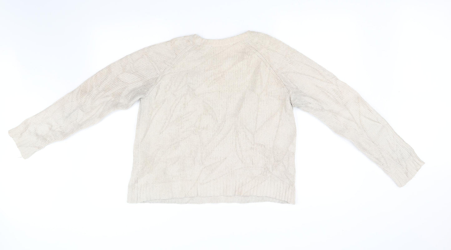 Dorothy Perkins Womens Beige   Pullover Jumper Size 12  - antlers