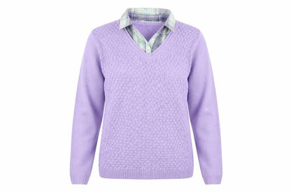 Isle Essentials Womens Purple   Pullover Jumper Size 12