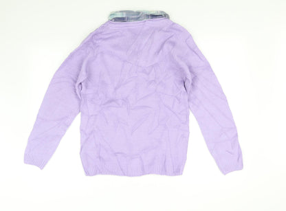 Isle Essentials Womens Purple   Pullover Jumper Size 12