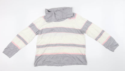 Marks & Spencer Collection Womens Yellow Striped  Pullover Jumper Size 16