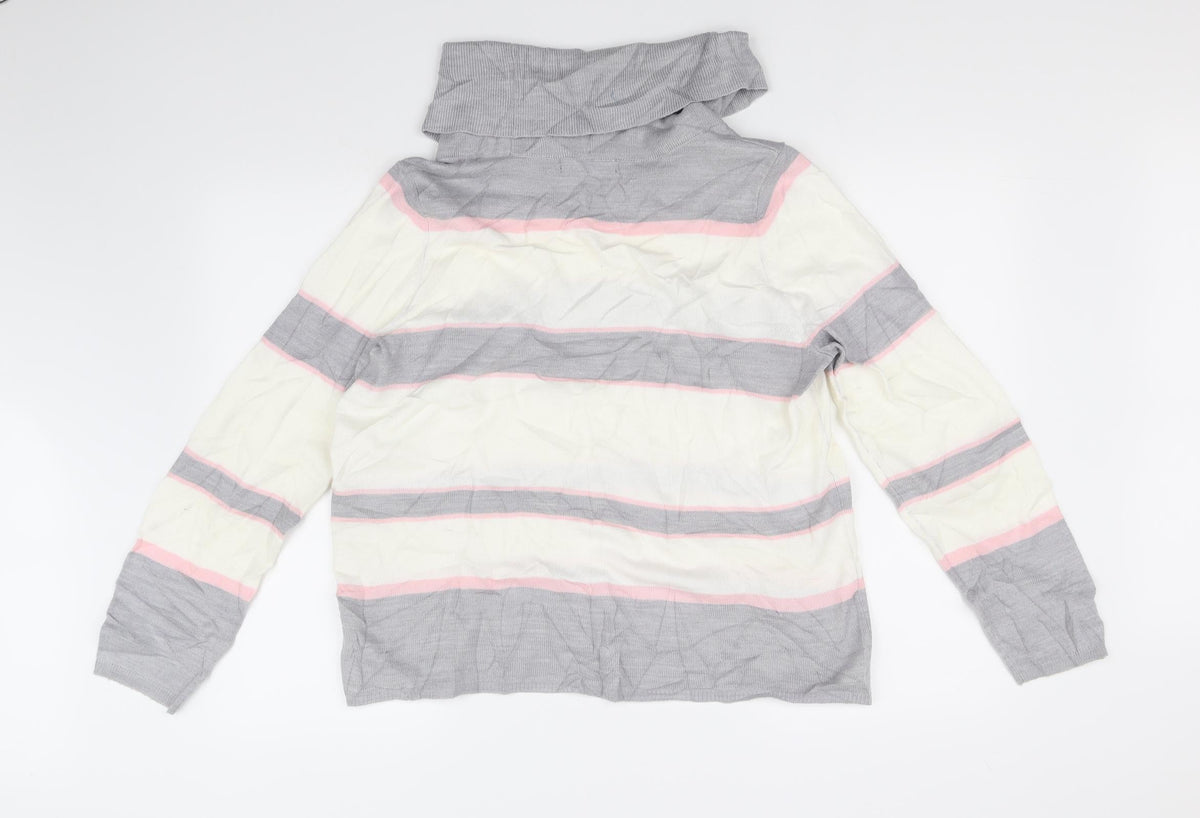 Marks & Spencer Collection Womens Yellow Striped  Pullover Jumper Size 16