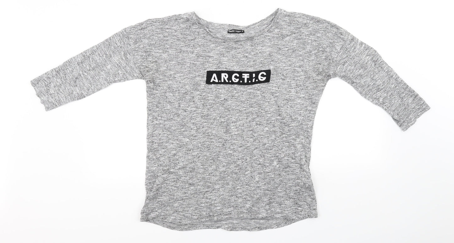 Womens UK Size M cropp Grey Basic T-Shirt