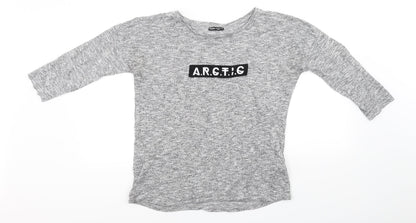 Womens UK Size M cropp Grey Basic T-Shirt