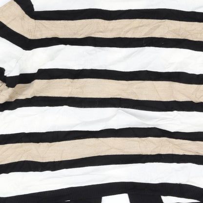 Papaya Womens Black Striped  Pullover Jumper Size 16