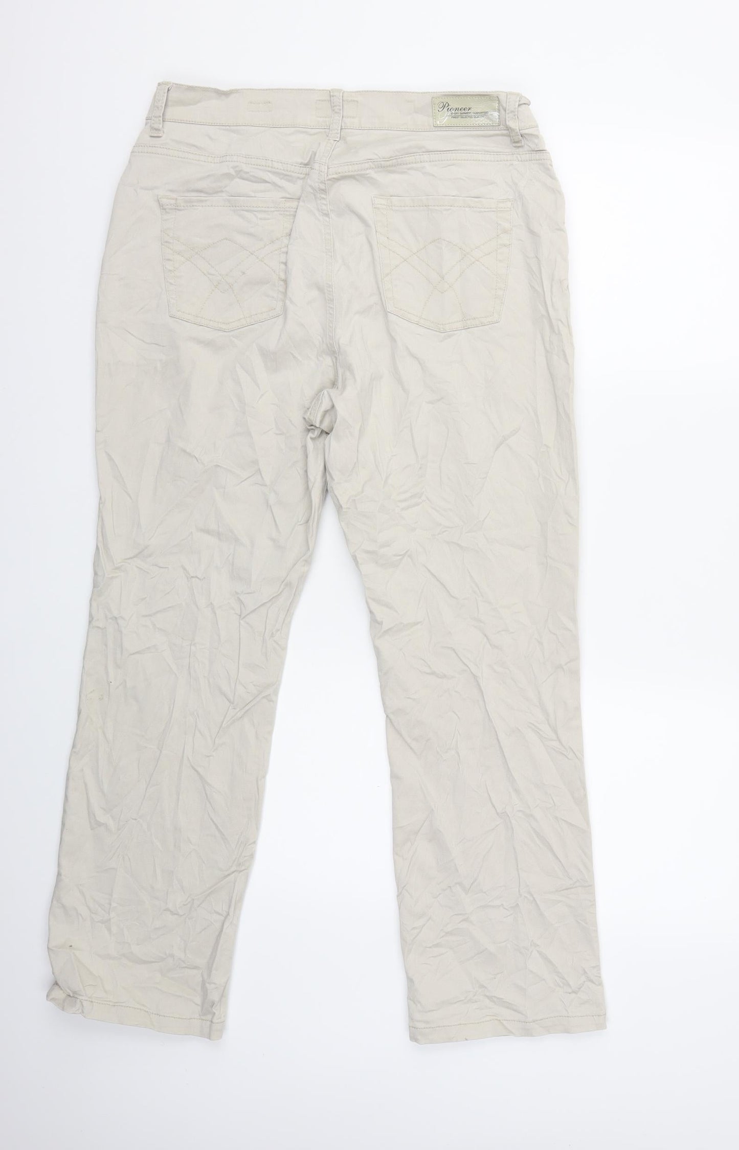 Pioneer Womens Beige   Trousers  Size 42 in L30 in