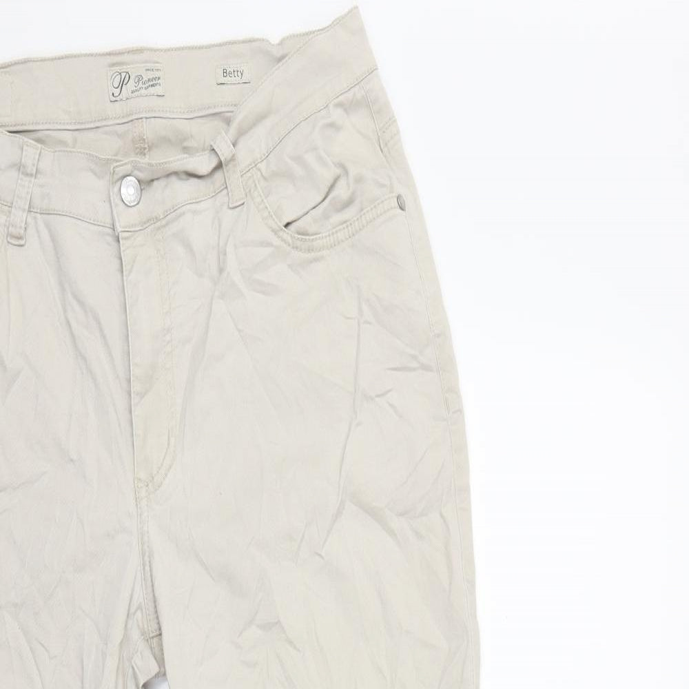Pioneer Womens Beige   Trousers  Size 42 in L30 in