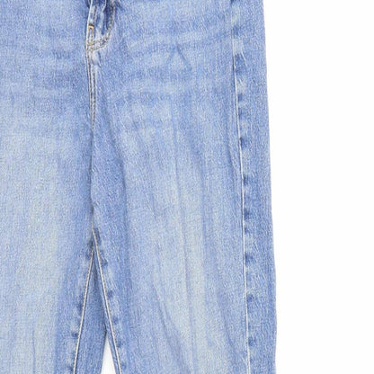 Dorothy Perkins Womens Blue  Denim Straight Jeans Size 10 L31 in