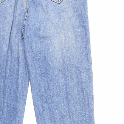 Dorothy Perkins Womens Blue  Denim Straight Jeans Size 10 L31 in
