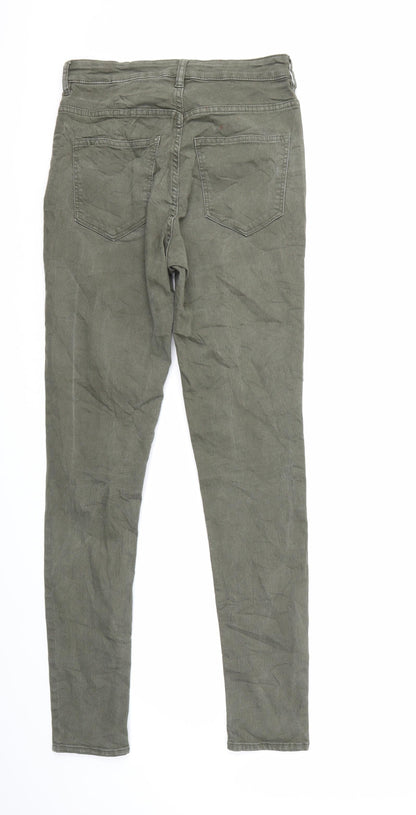 Womens UK Size 10 H&M Regular Fit Skinny Green Jeans