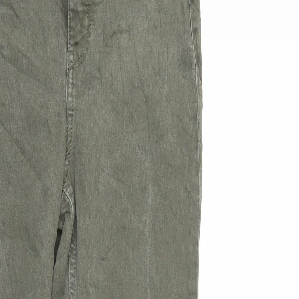 Womens UK Size 10 H&M Regular Fit Skinny Green Jeans