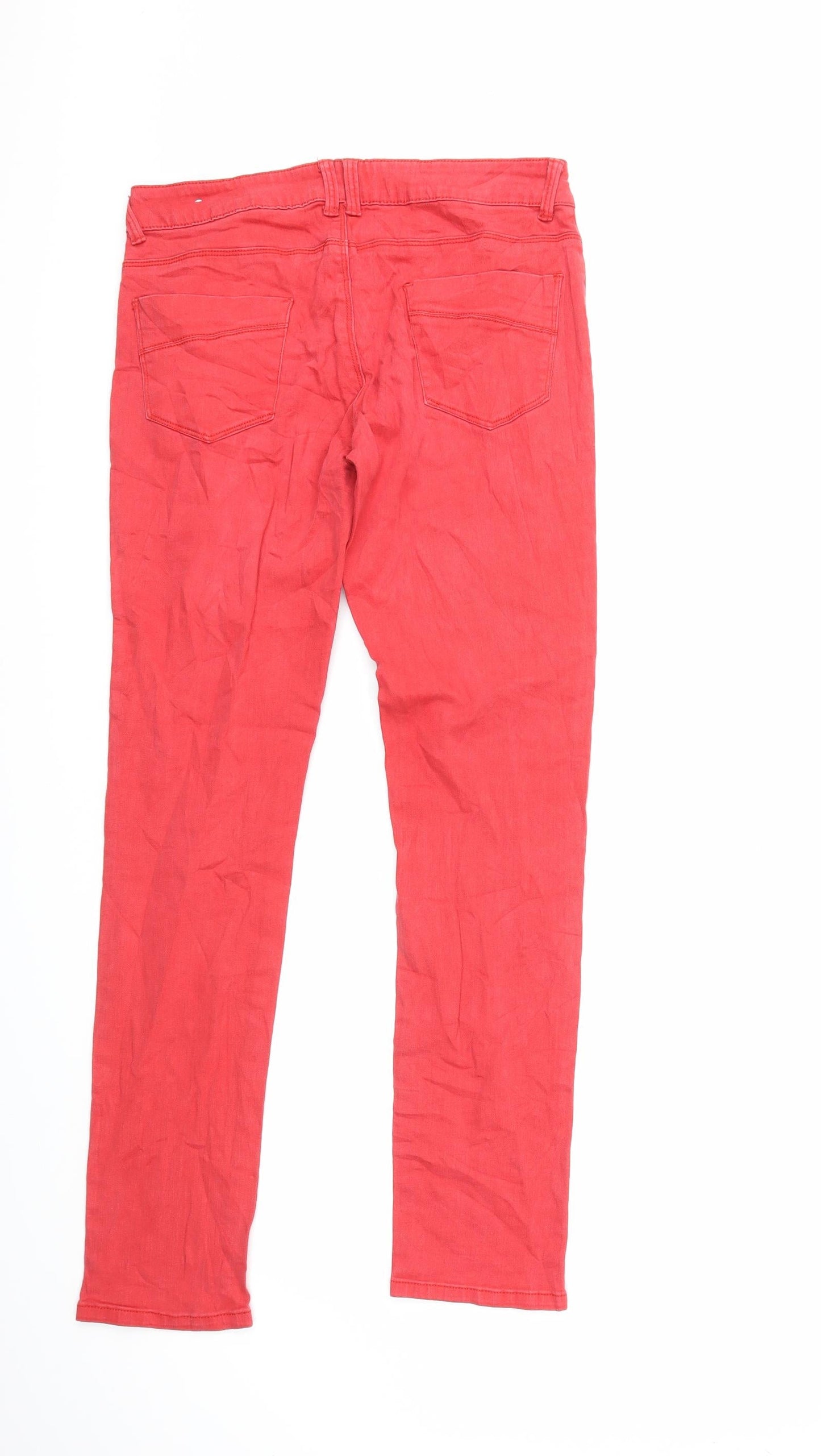 denim life Womens Red  Denim Skinny Jeans Size 30 in L30 in