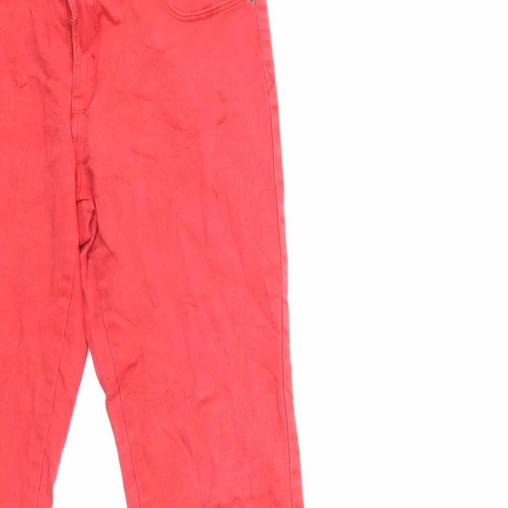 denim life Womens Red  Denim Skinny Jeans Size 30 in L30 in