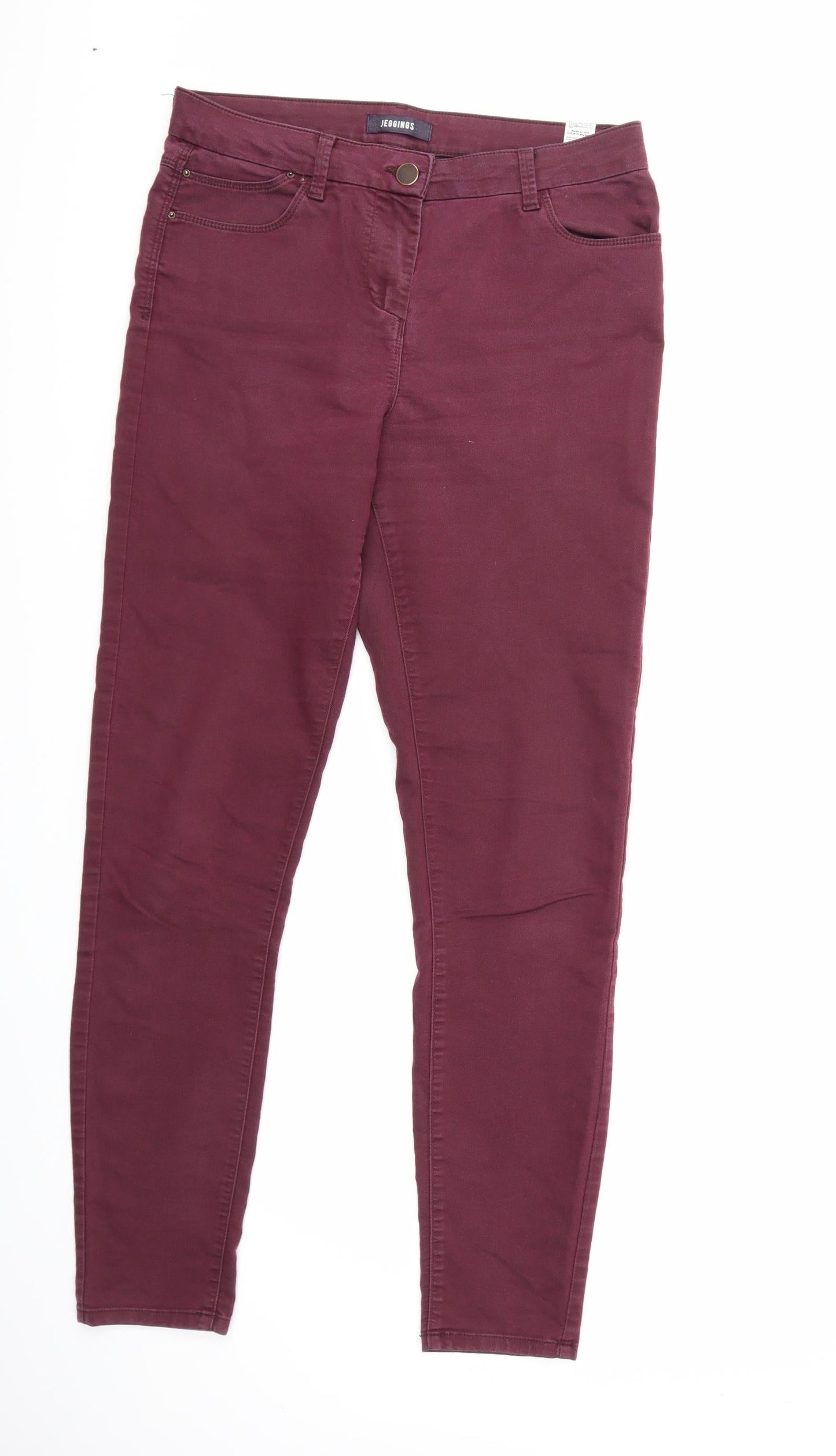 Marks and Spencer Womens Red  Denim Skinny Jeans Size 12 L30 in