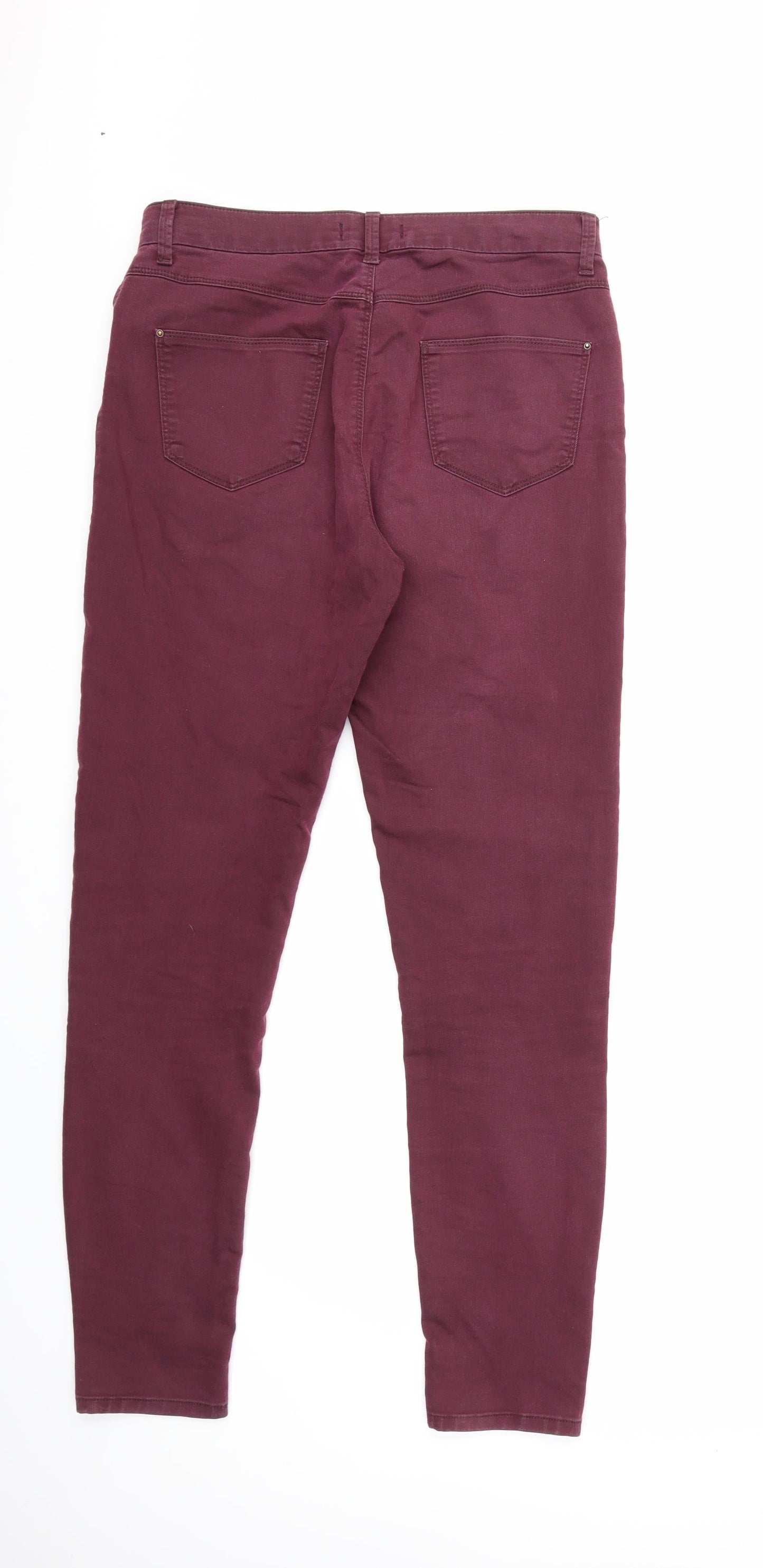Marks and Spencer Womens Red  Denim Skinny Jeans Size 12 L30 in
