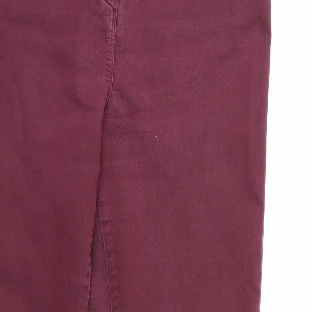 Marks and Spencer Womens Red  Denim Skinny Jeans Size 12 L30 in