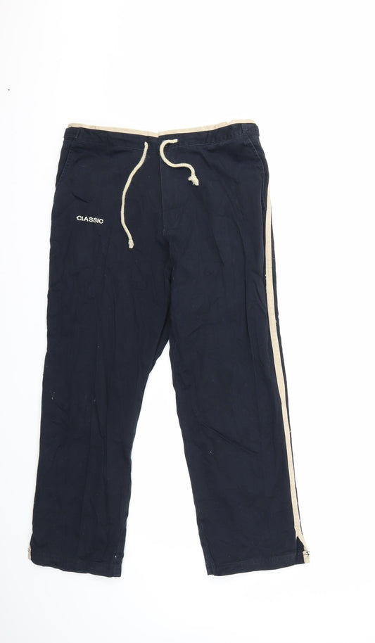 CLASSIC  Womens Blue   Cropped Trousers Size 12 L26 in