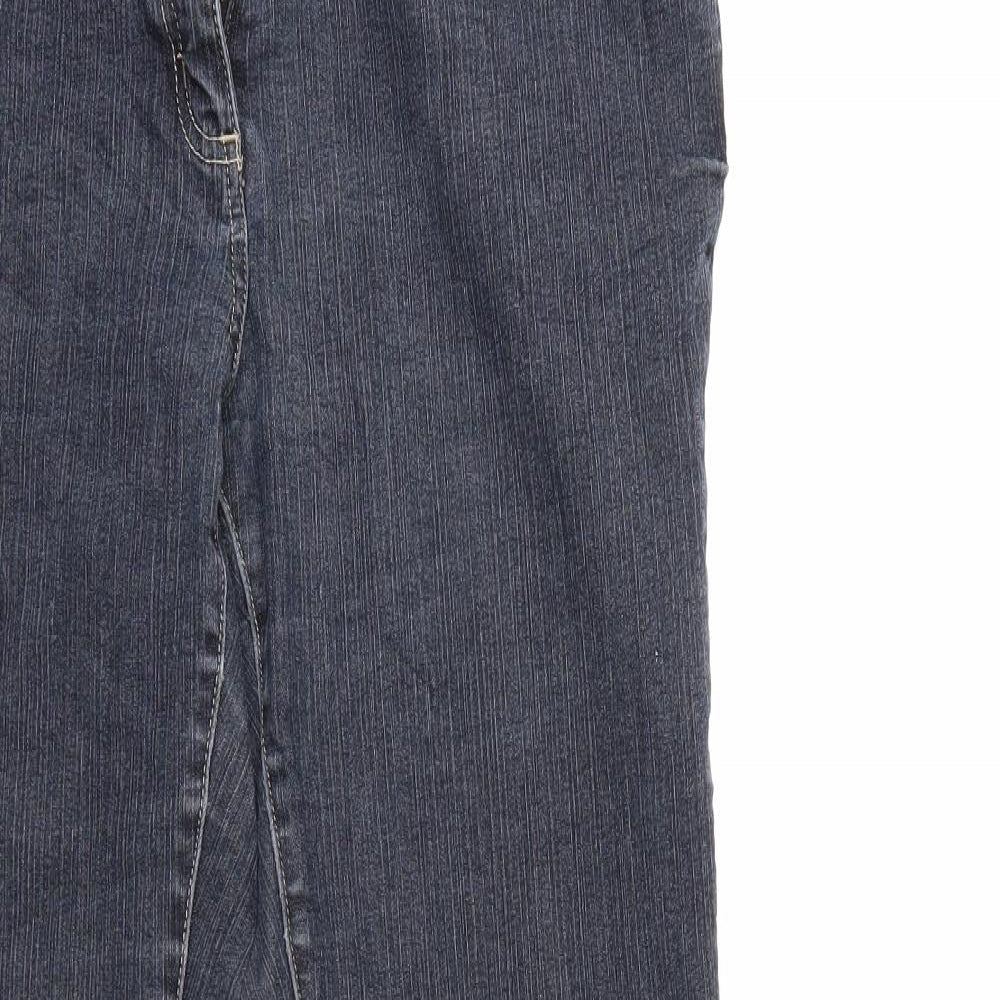 HANNA Womens Blue  Denim Straight Jeans Size 14 L31 in
