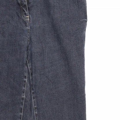 HANNA Womens Blue  Denim Straight Jeans Size 14 L31 in