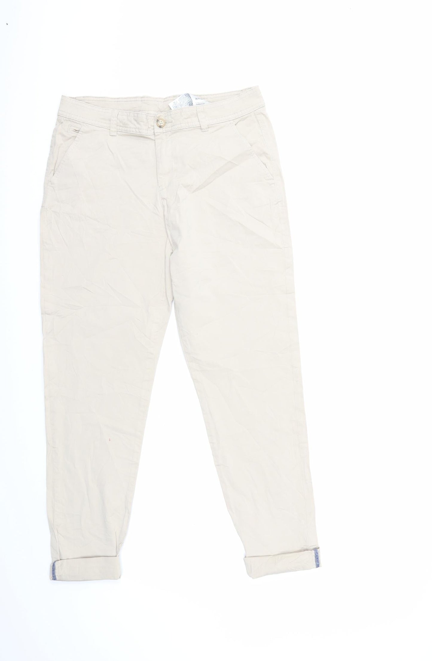 Womens UK Size 8 Clockhouse Regular Fit  Beige Trousers