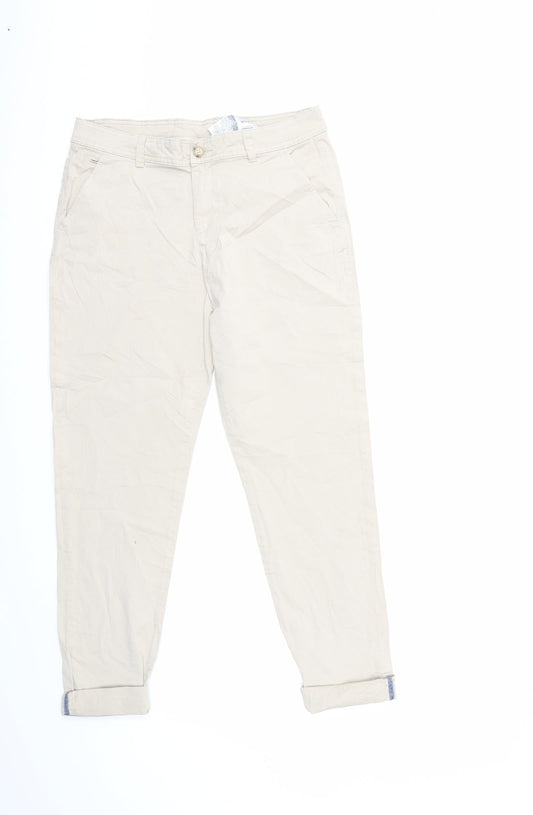 Womens UK Size 8 Clockhouse Regular Fit  Beige Trousers