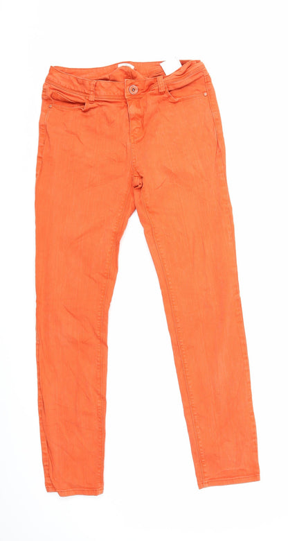 Womens UK Size 30 in Street One Regular Fit Skinny Orange Jeans