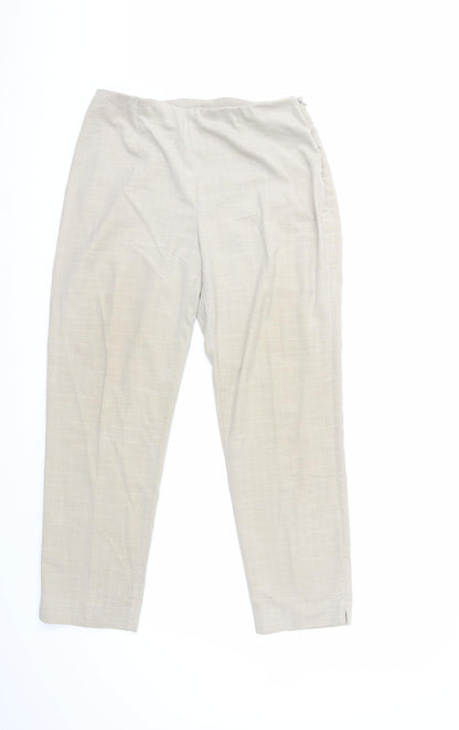 Womens UK Size 14 Marks and Spencer Regular Fit  Beige Trousers