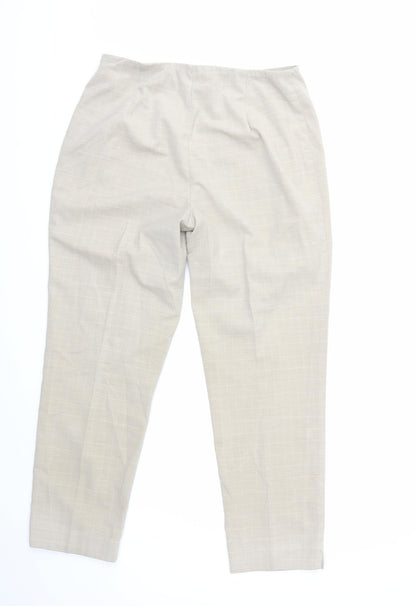 Womens UK Size 14 Marks and Spencer Regular Fit  Beige Trousers