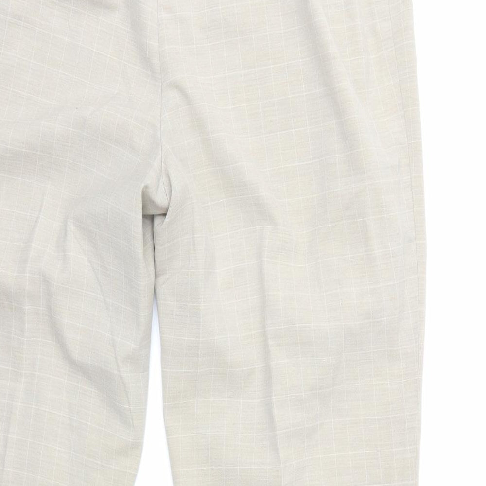 Womens UK Size 14 Marks and Spencer Regular Fit  Beige Trousers
