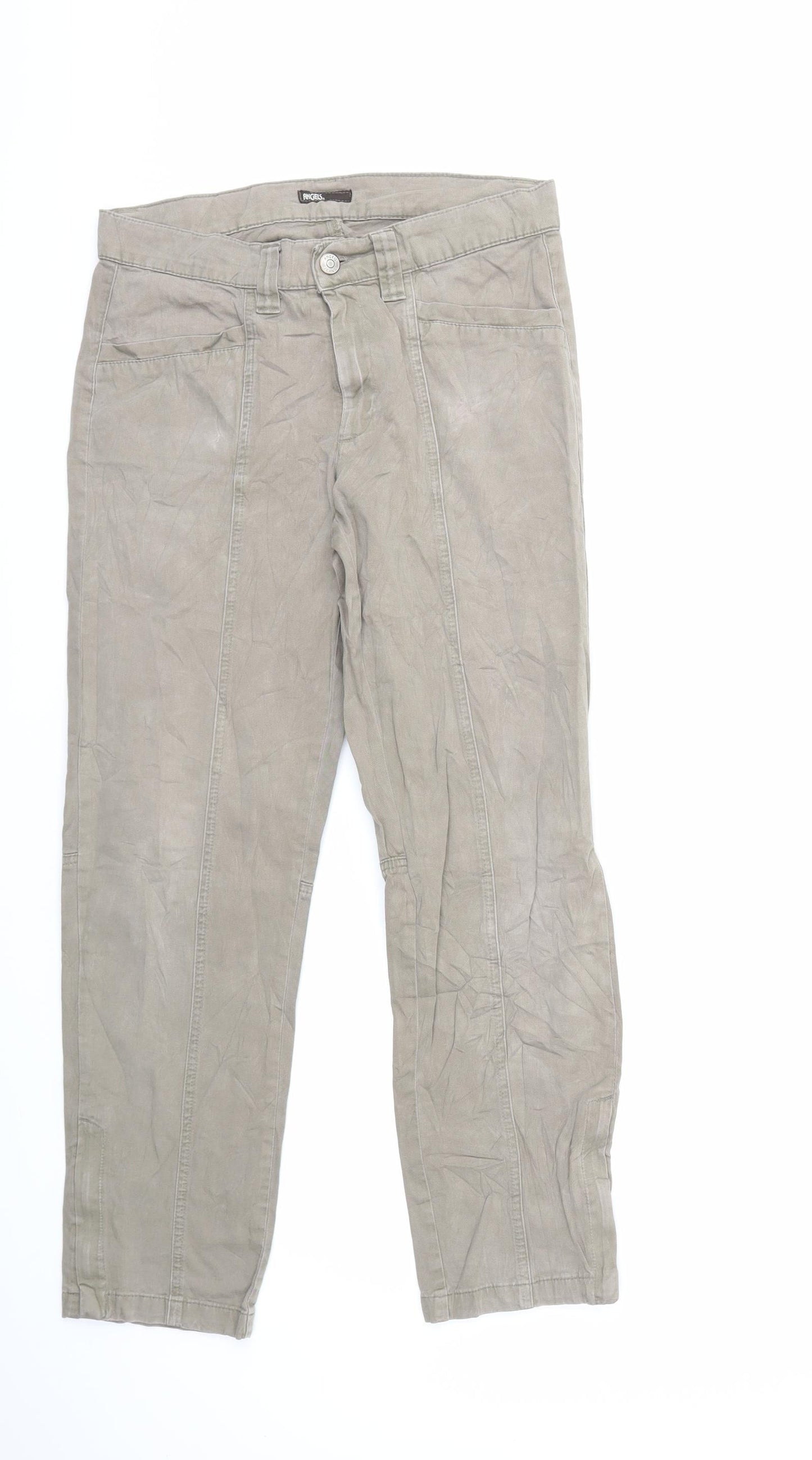 Angie Womens Green  Denim Skinny Jeans Size 10 L26 in