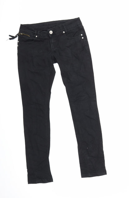 Womens UK Size 27 in Amisu Regular Fit Skinny Black Jeans