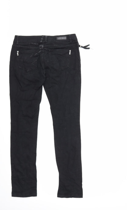 Womens UK Size 27 in Amisu Regular Fit Skinny Black Jeans