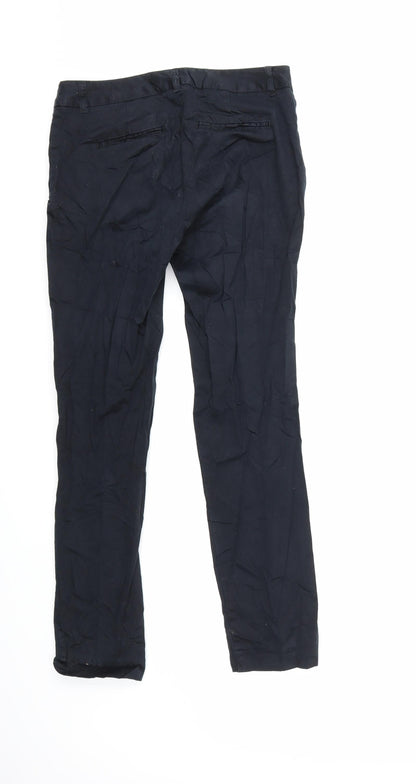 Womens UK Size 30 in Blue Motion Regular Fit  Black Trousers