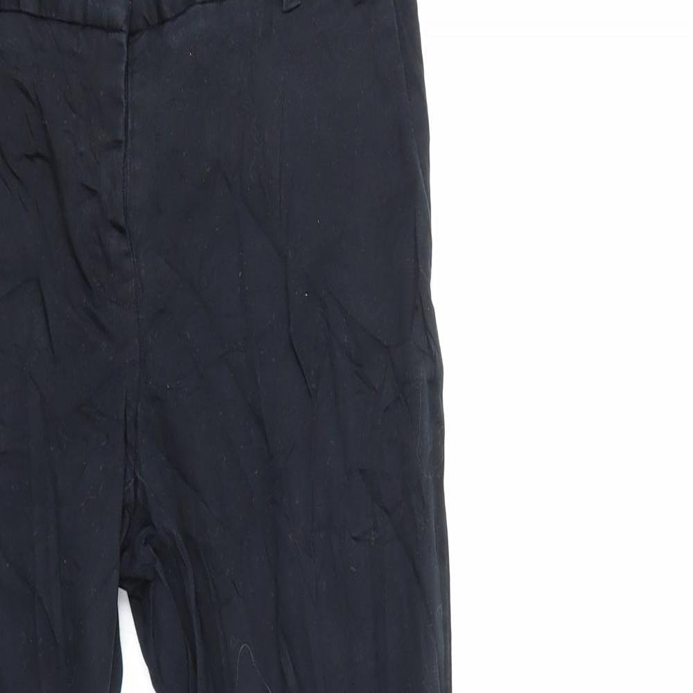 Womens UK Size 30 in Blue Motion Regular Fit  Black Trousers