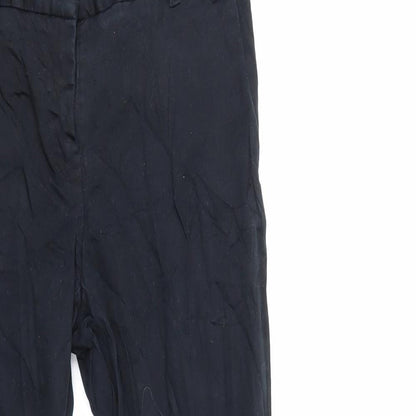 Womens UK Size 30 in Blue Motion Regular Fit  Black Trousers
