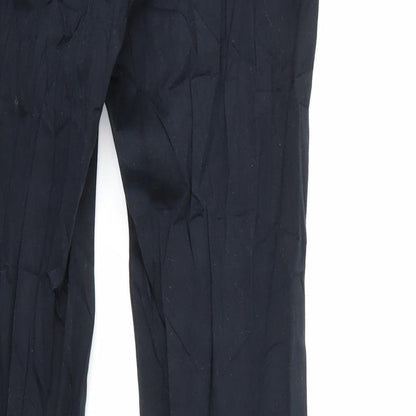 Womens UK Size 30 in Blue Motion Regular Fit  Black Trousers