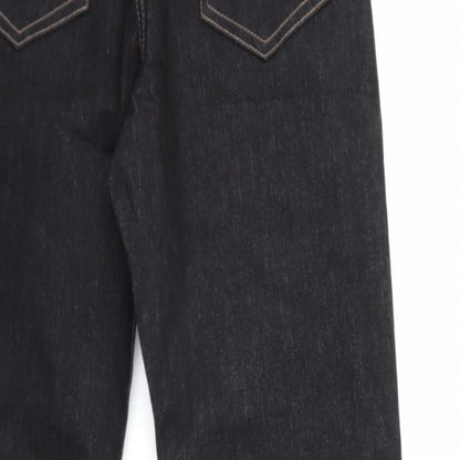 KIMMY Womens Black  Denim Straight Jeans Size 26 in L29 in