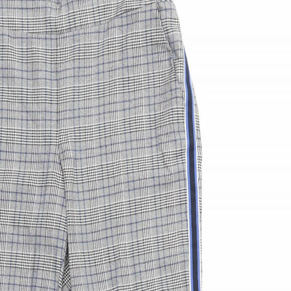 Primark Womens Grey Check  Trousers  Size 12 L26 in