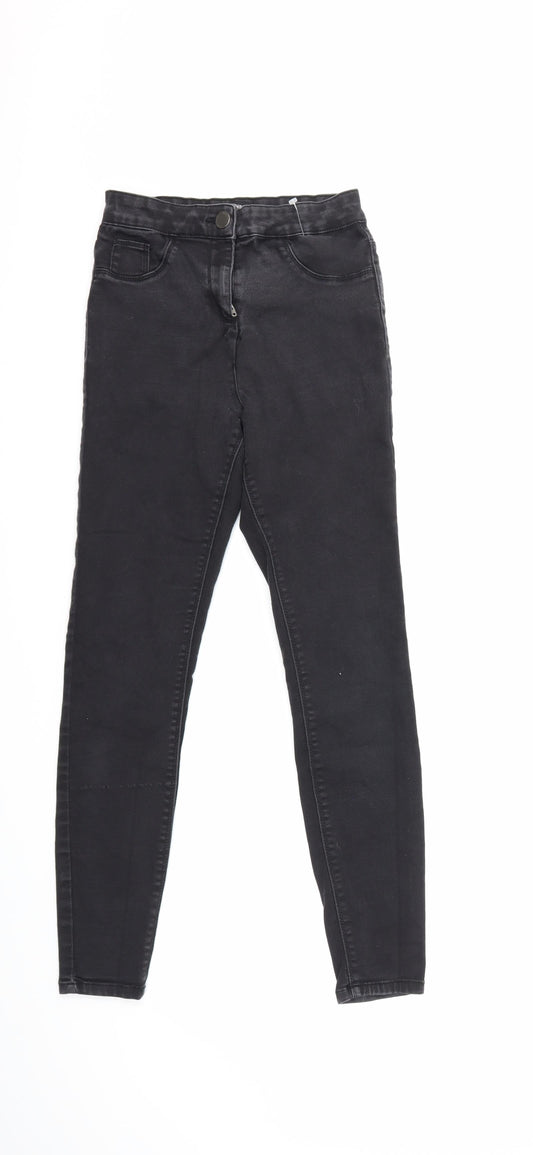 Matalan Womens Black  Denim Skinny Jeans Size 10 L26 in